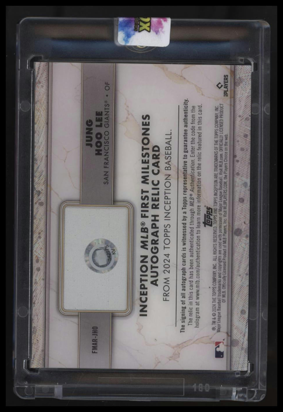 2024 Topps Inception Jung Hoo Lee MLB First Milestones Autograph Relics #/99