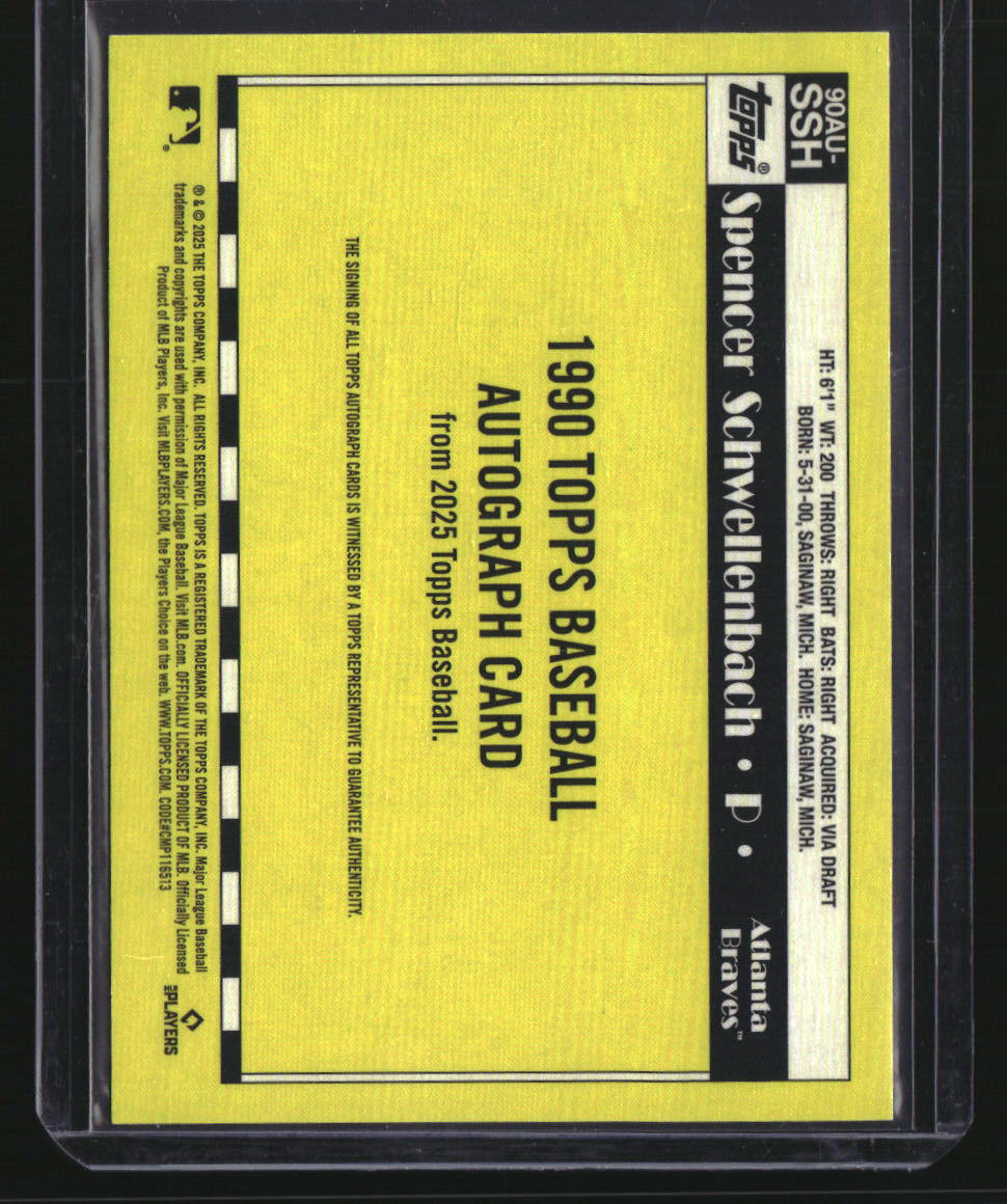 2025 Topps Update Spencer Schwellenbach 35th Anniversary Autographs Gold #/50