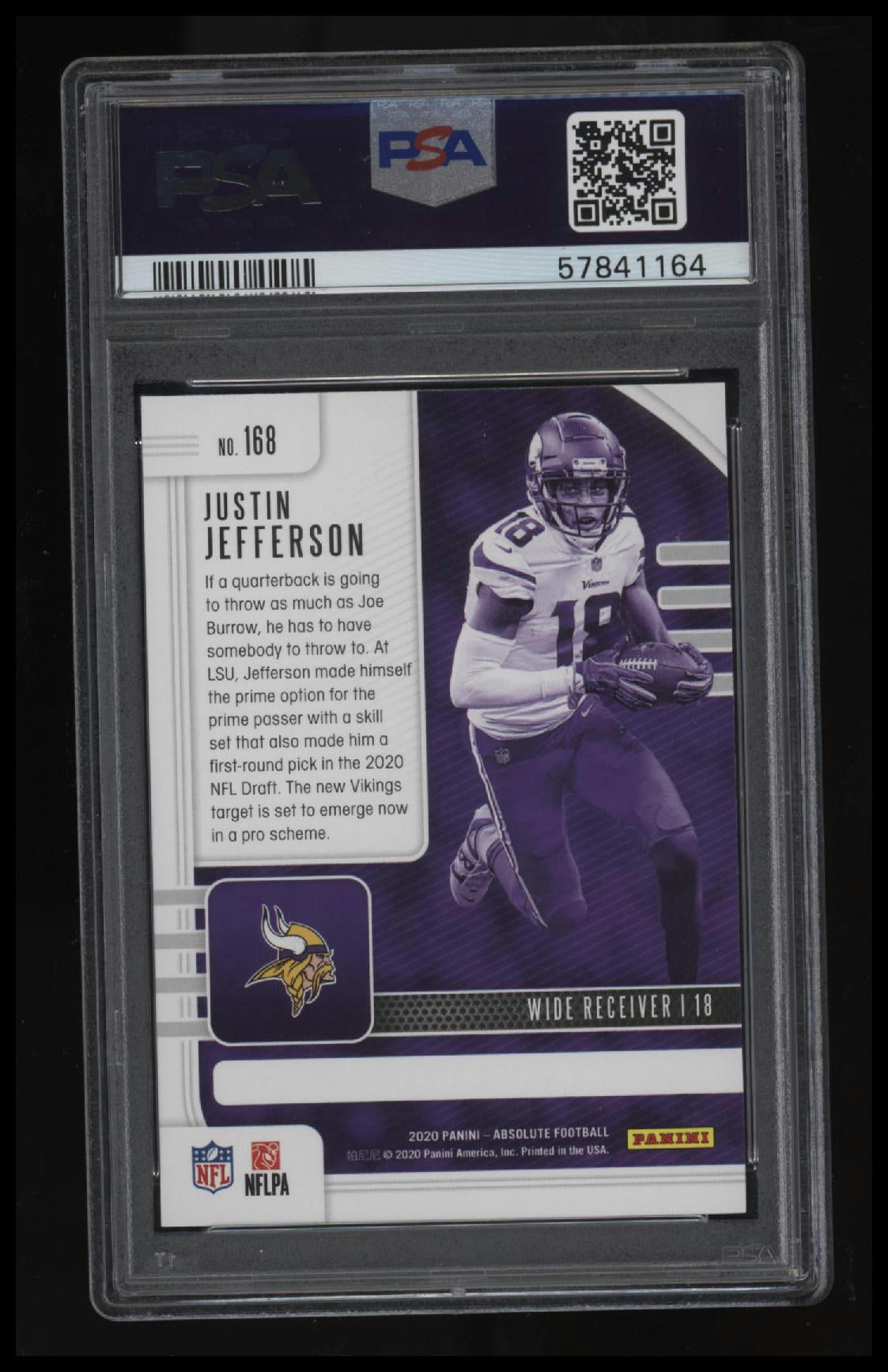 2020 Panini Absolute Justin Jefferson PSA 9