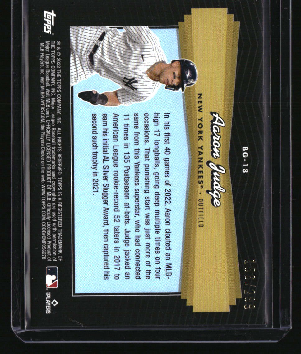 2022 Topps Update Aaron Judge Topps Black Gold Black #/299