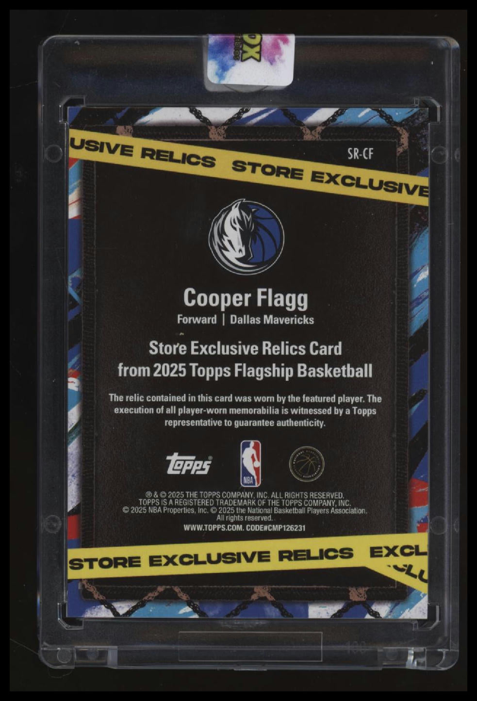 2025-26 Topps Cooper Flagg Store Exclusive Relics
