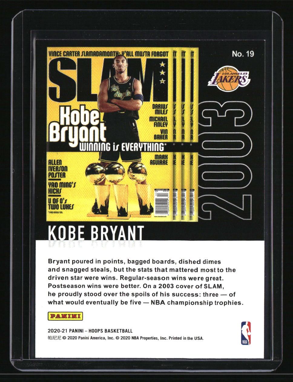 2020-21 Hoops Kobe Bryant Slam Holo