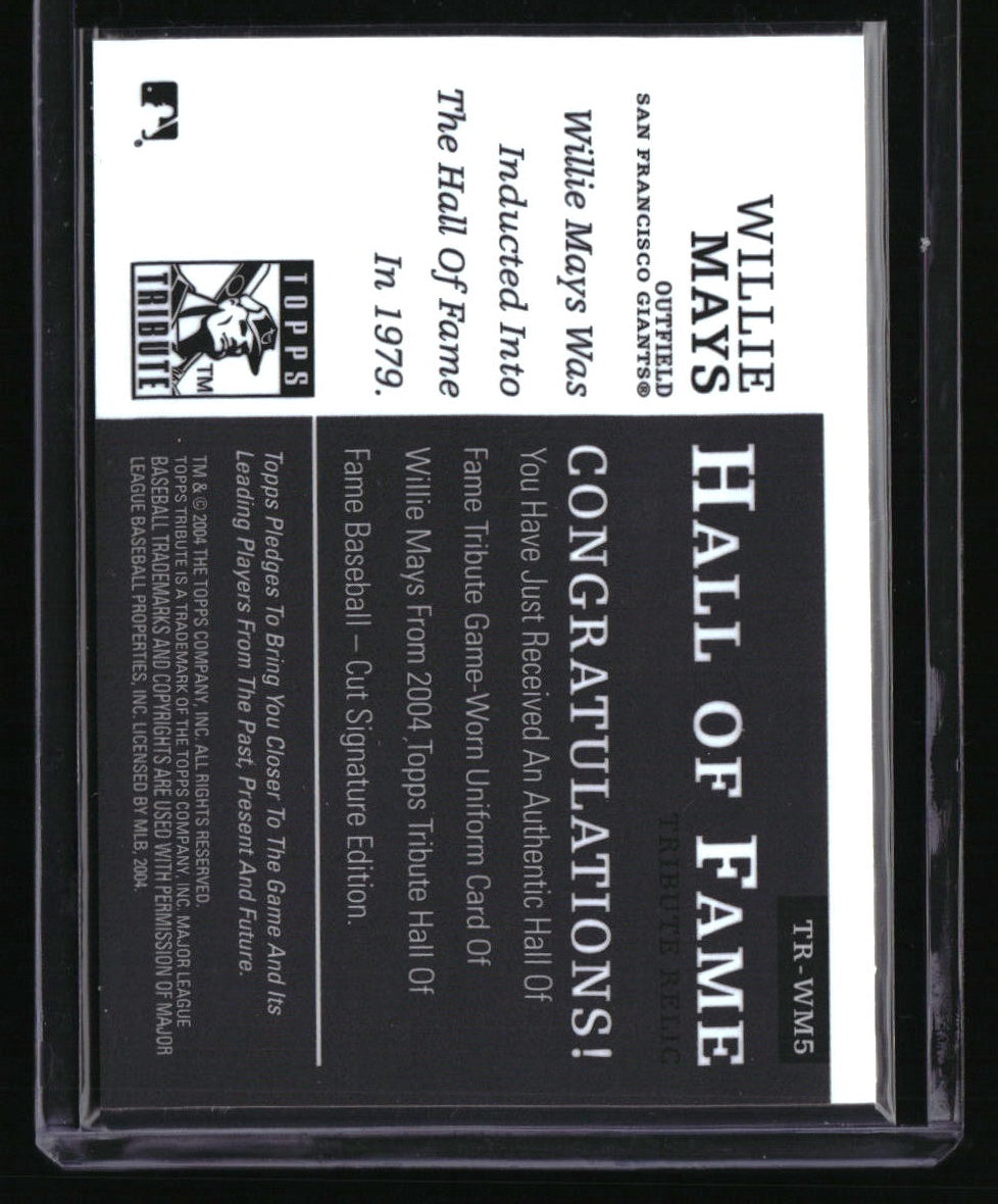 2004 Topps Tribute HOF Willie Mays Relics