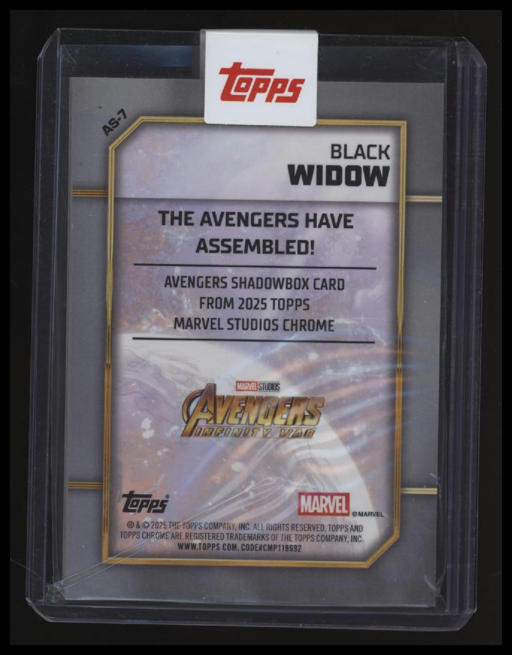 2025 Topps Chrome Marvel Studios Black Widow Avengers Shadowbox