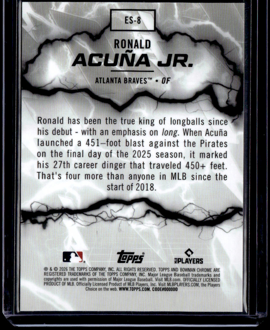 2026 Bowman Ronald Acuña Jr. Electric Sluggers Green Refractors #/99