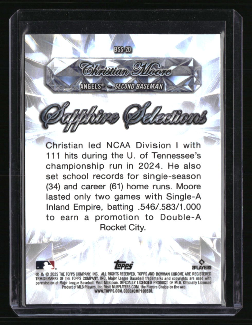 2025 Bowman Sapphire Edition Christian Moore Sapphire Selections
