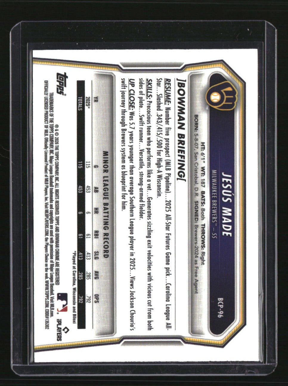 2026 Bowman Sapphire Edition Jesus Made Yellow #/75