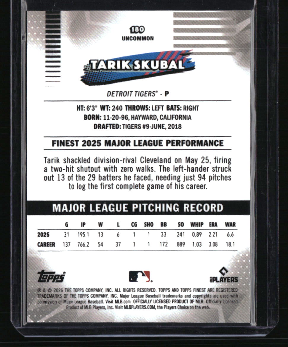 2026 Finest Tarik Skubal Gold Geometric Refractors #/50