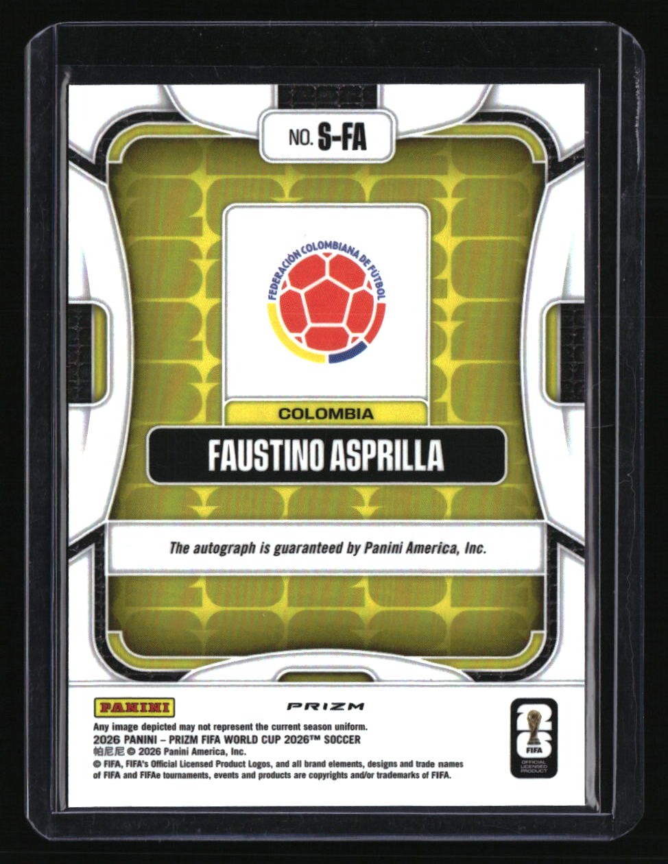 2026 Panini Prizm FIFA World Cup Faustino Asprilla Signatures Breakaway Prizm