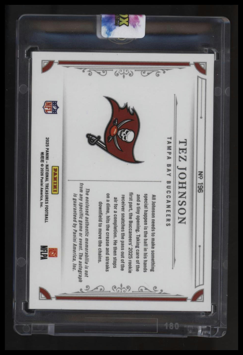 2025 Panini National Treasures Tez Johnson Rookie Materials Gold #/10