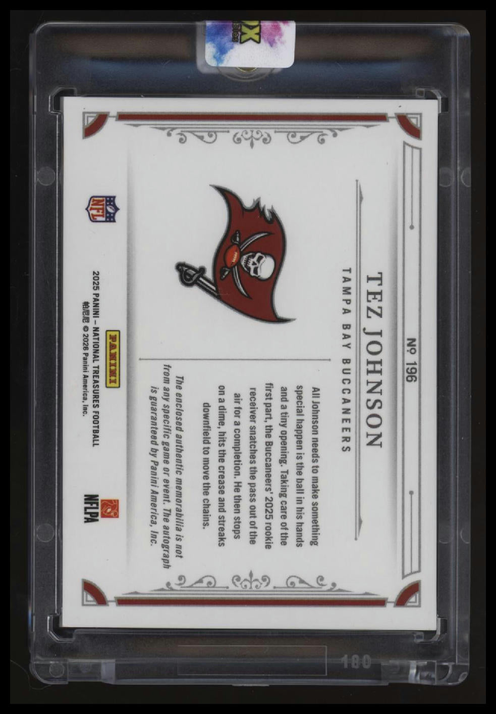2025 Panini National Treasures Tez Johnson Holo Silver #/25