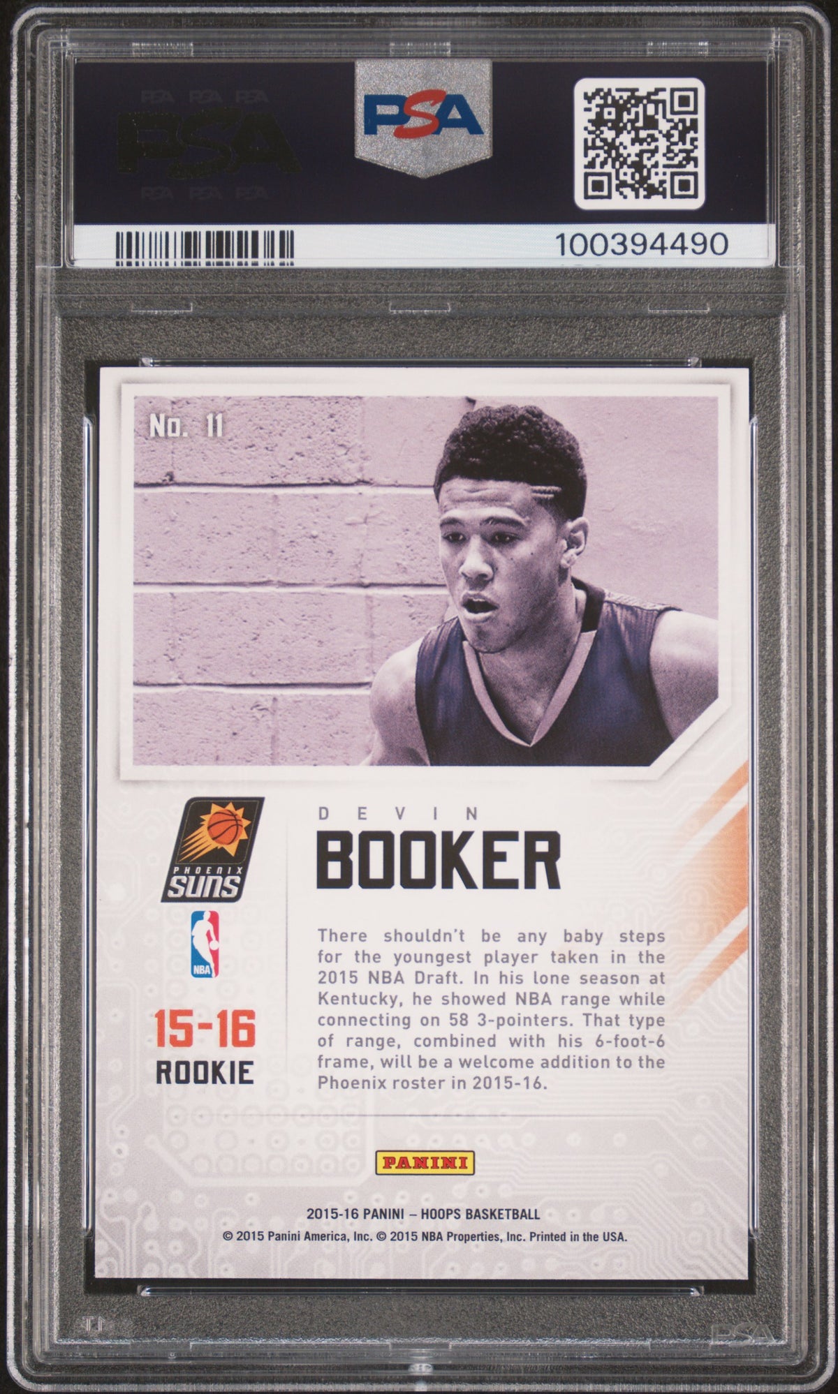 2015 Panini Hoops Faces Of The Future Devin Booker Faces Of The Future PSA 9