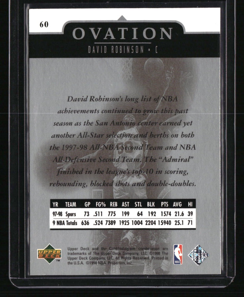 1998-99 Upper Deck Ovation David Robinson