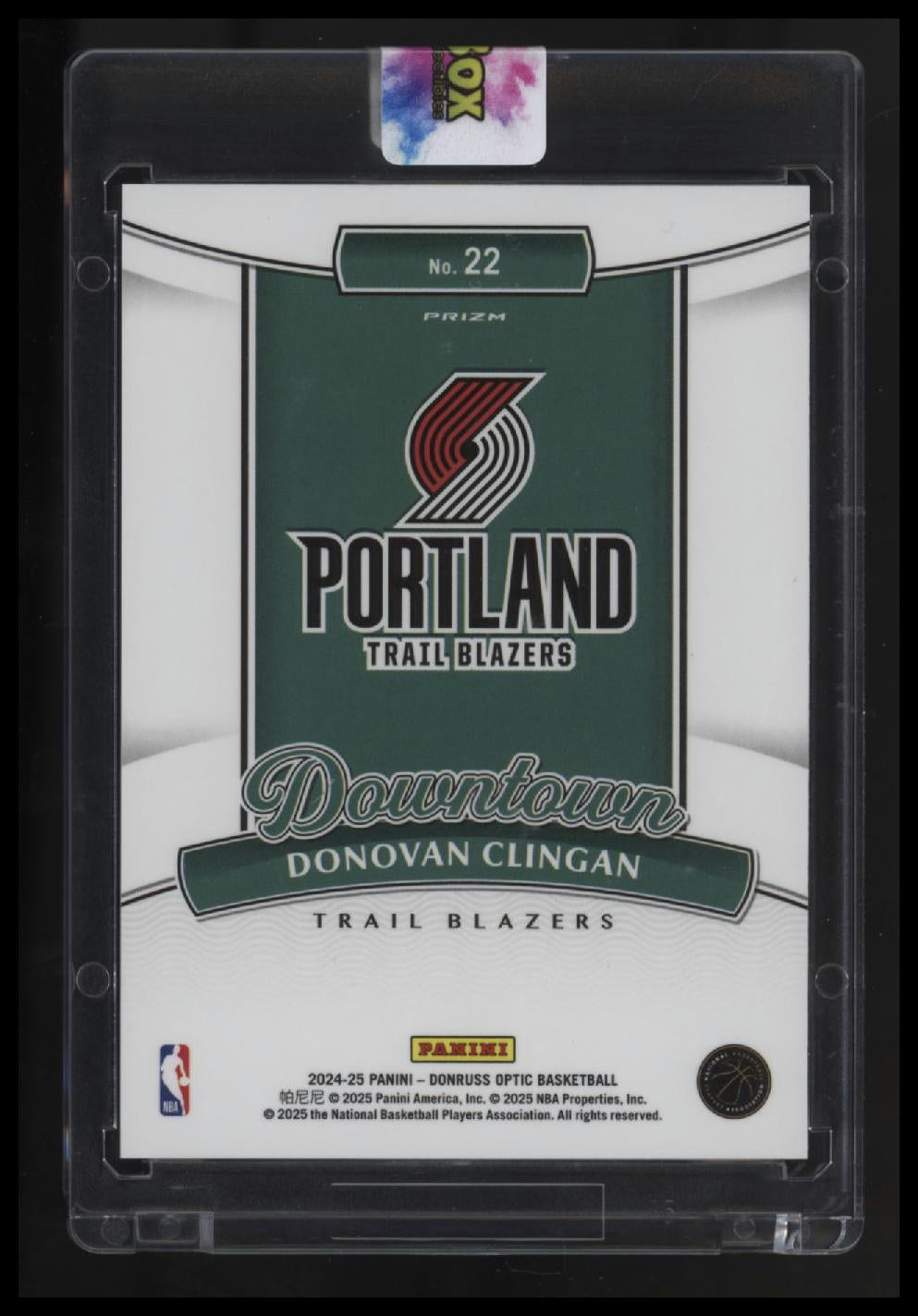 2024-25 Donruss Optic Donovan Clingan Downtown