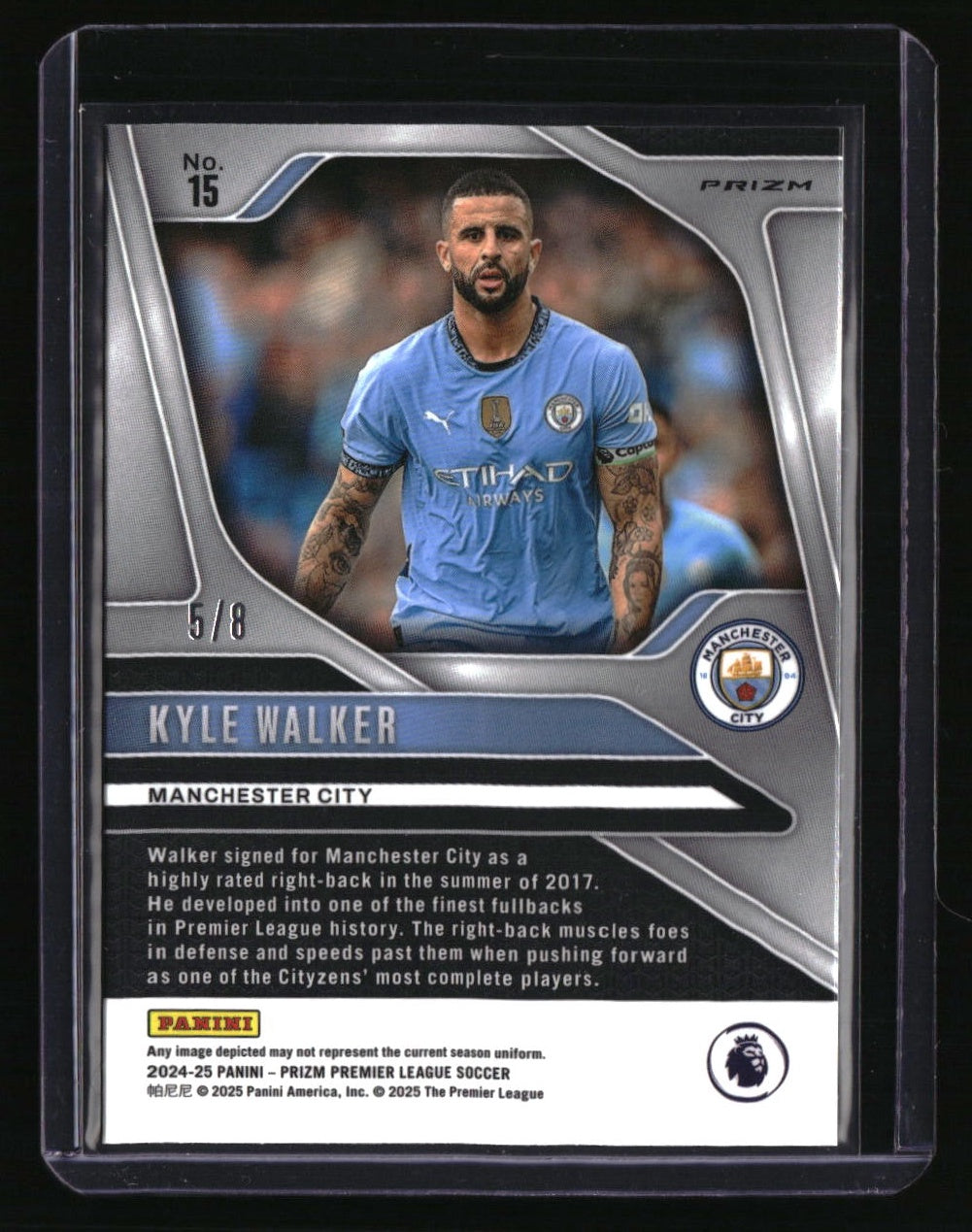 2024-25 Panini Prizm Premier League Kyle Walker Black Gold #/8