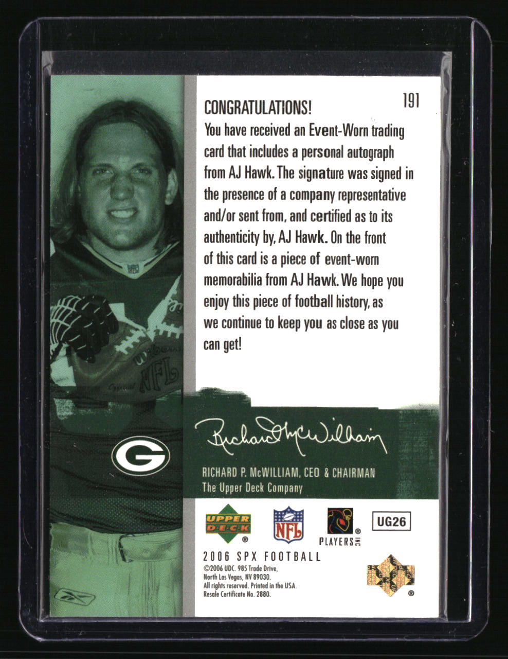 2006 SPx A.J. Hawk #/1650