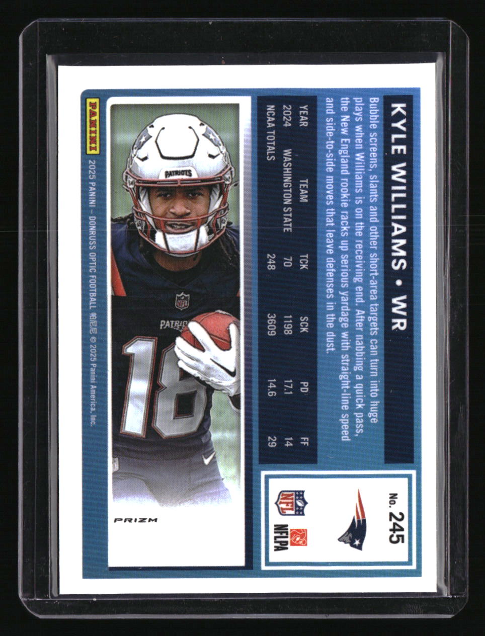 2025 Donruss Optic Kyle Williams Blue Glitter