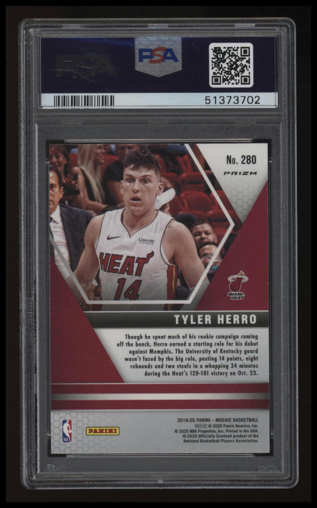 その他 Tyler Herro PINK Fluorescent RC /10 PSA9 2019 Panini Mosaic Tyler Herro Pink Camo PSA 10