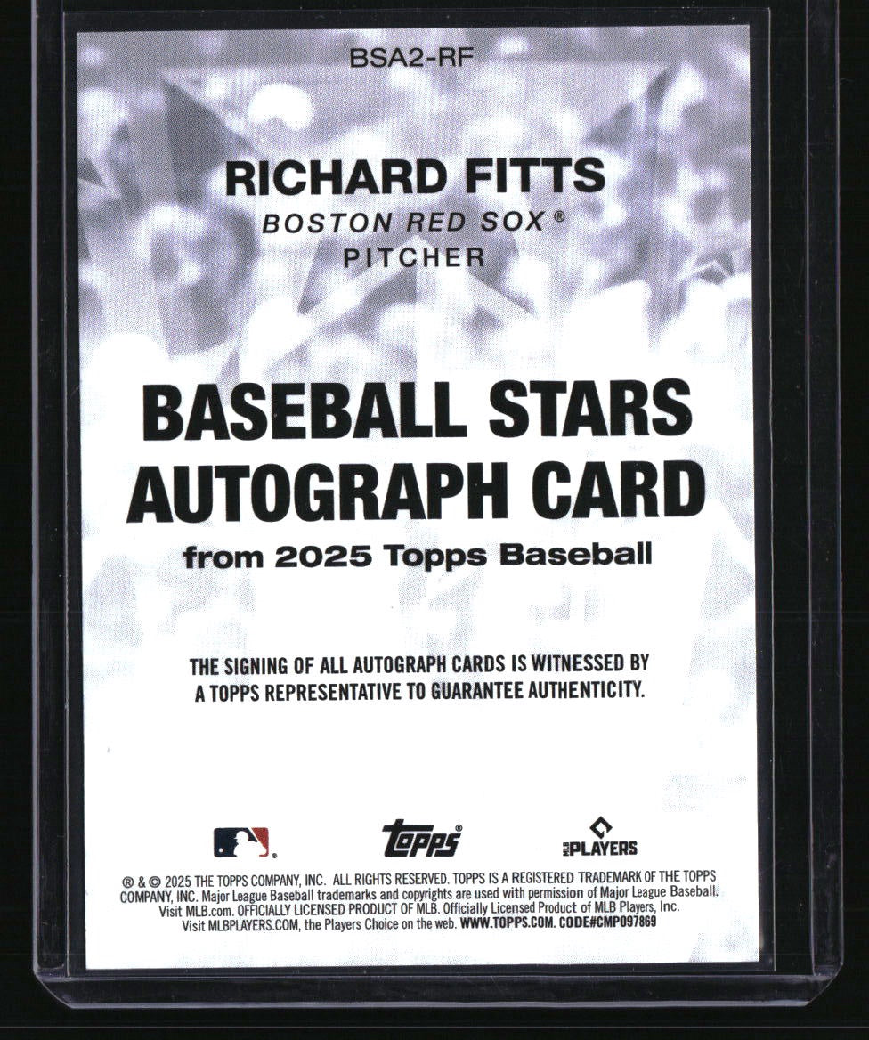 2025 Topps Richard Fitts Baseball Stars Autographs Blue (Series Two) #/150