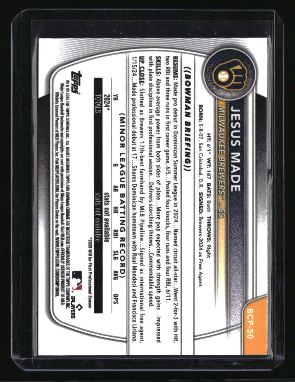 2025 Bowman Sapphire Edition Jesus Made
