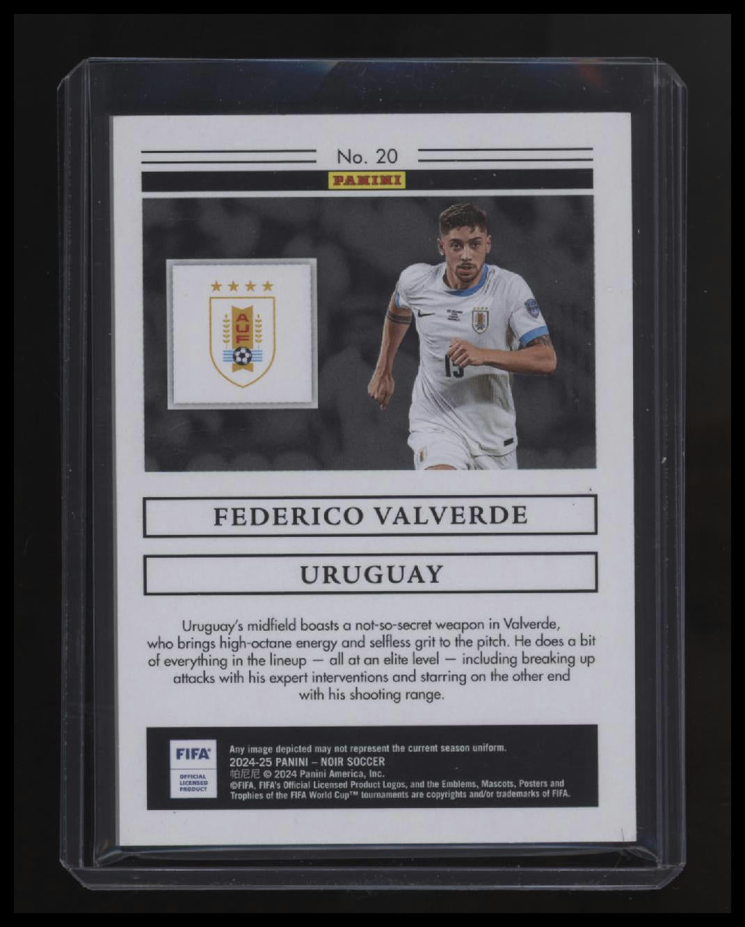2024-25 Panini Noir Federico Valverde Holo Silver #/49