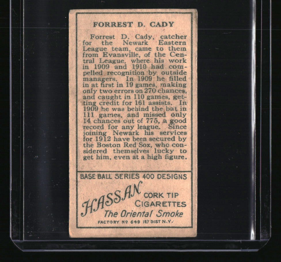 1911 T205 Gold Border Hick Cady