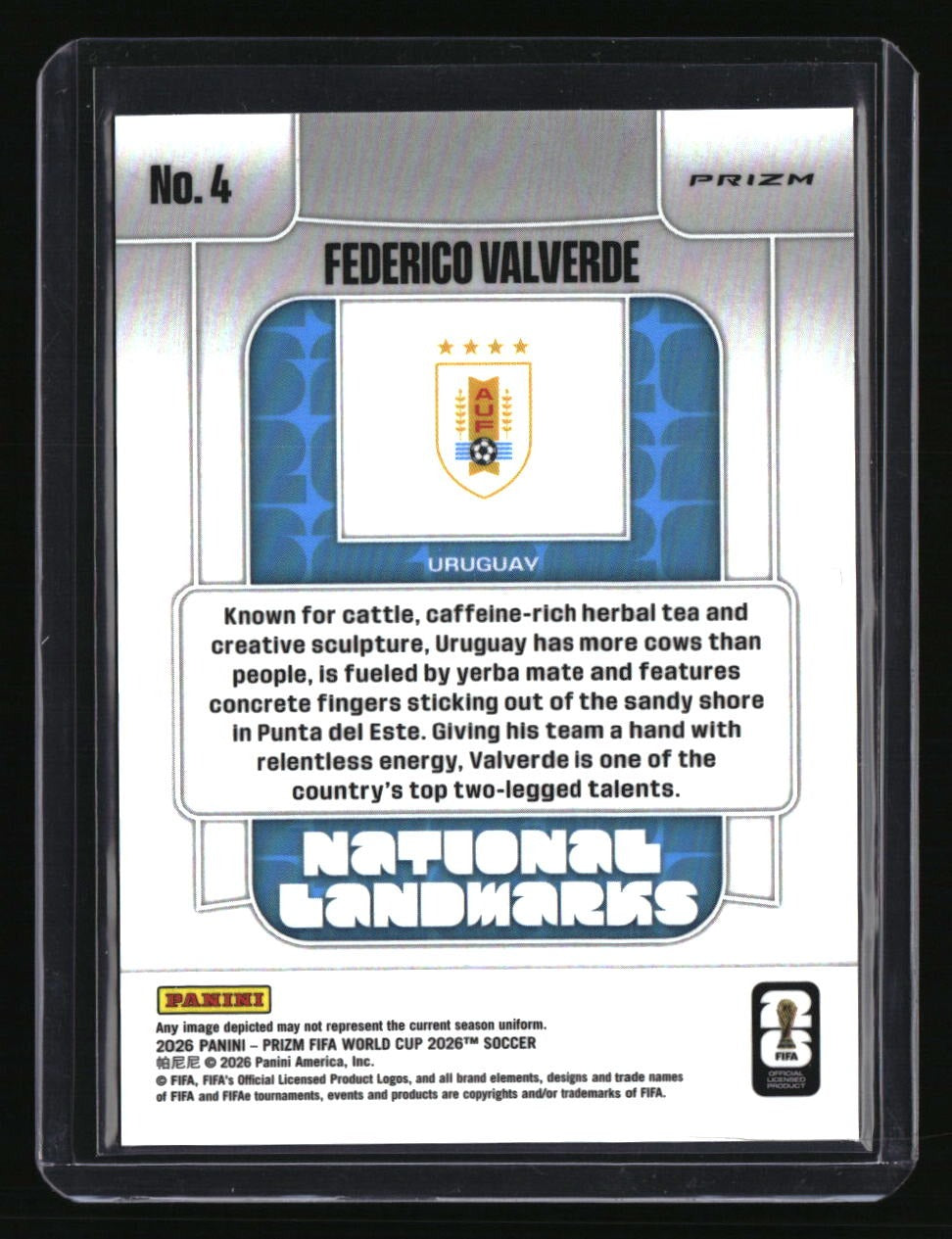 2026 Panini Prizm FIFA World Cup Federico Valverde National Landmarks