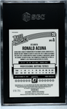 2018 Donruss Optic Ronald Acuna Jr. Rated Prospect Sigs. Blue Prizm /25 SGC 9.5