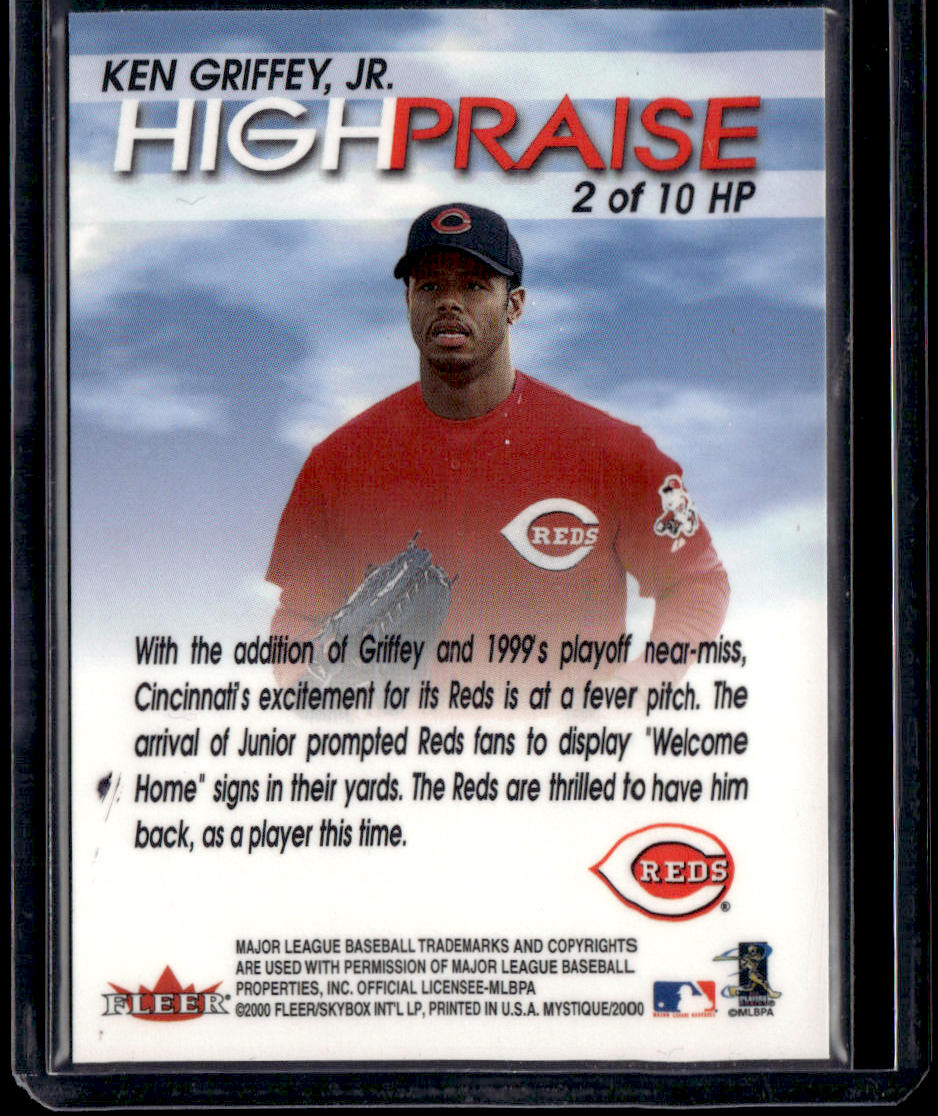 2000 Fleer Mystique Ken Griffey Jr High Praise