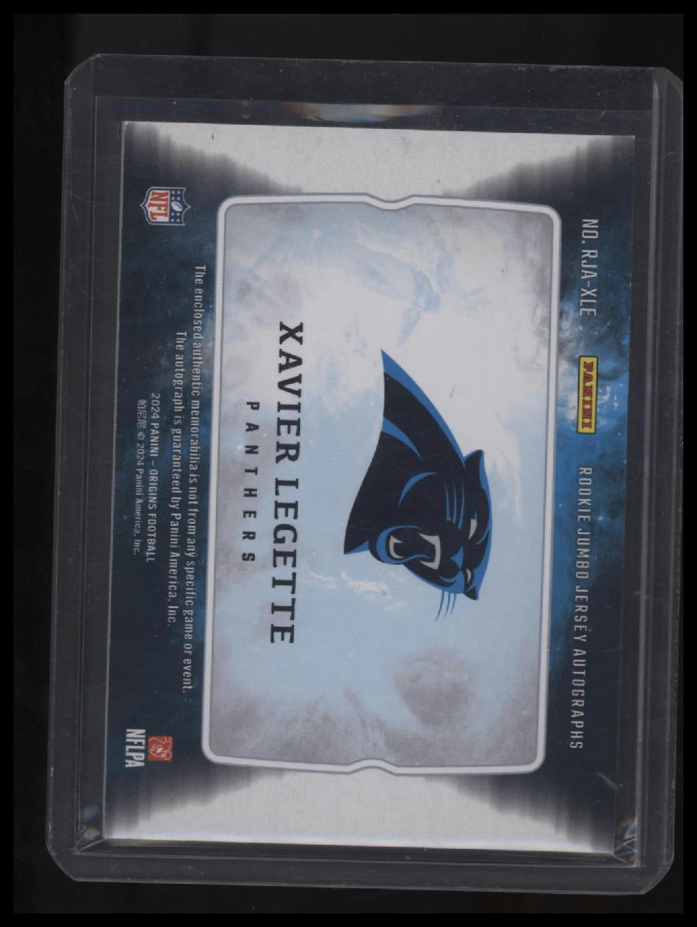 2024 Panini Origins Xavier Legette Rookie Jumbo Jersey Autographs