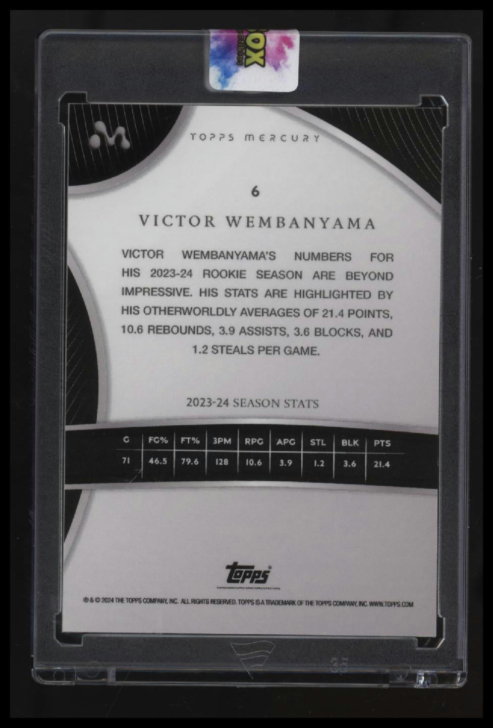 2023-24 Topps Mercury Victor Wembanyama #/75