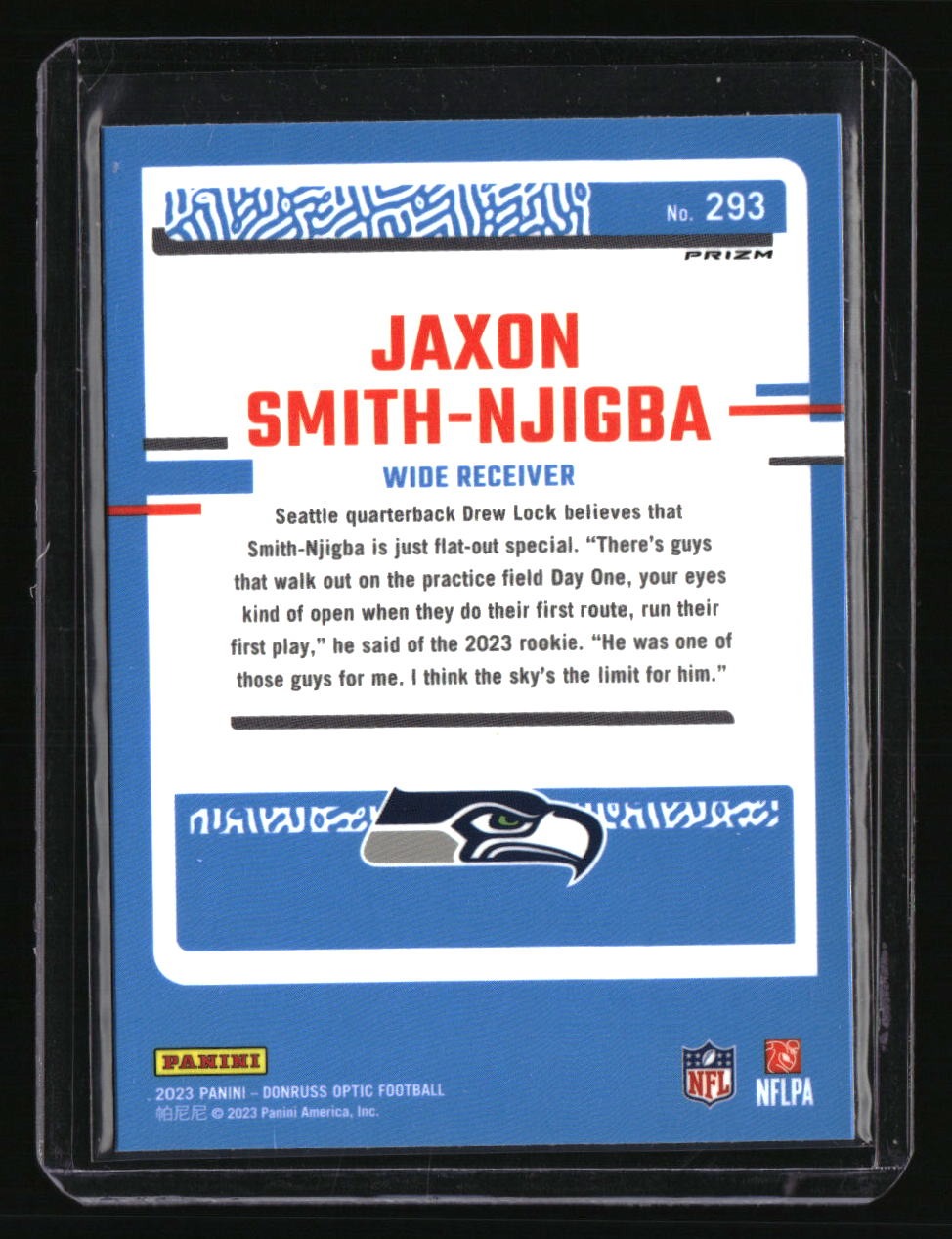 2023 Donruss Optic Jaxon Smith-Njigba Blue Hyper