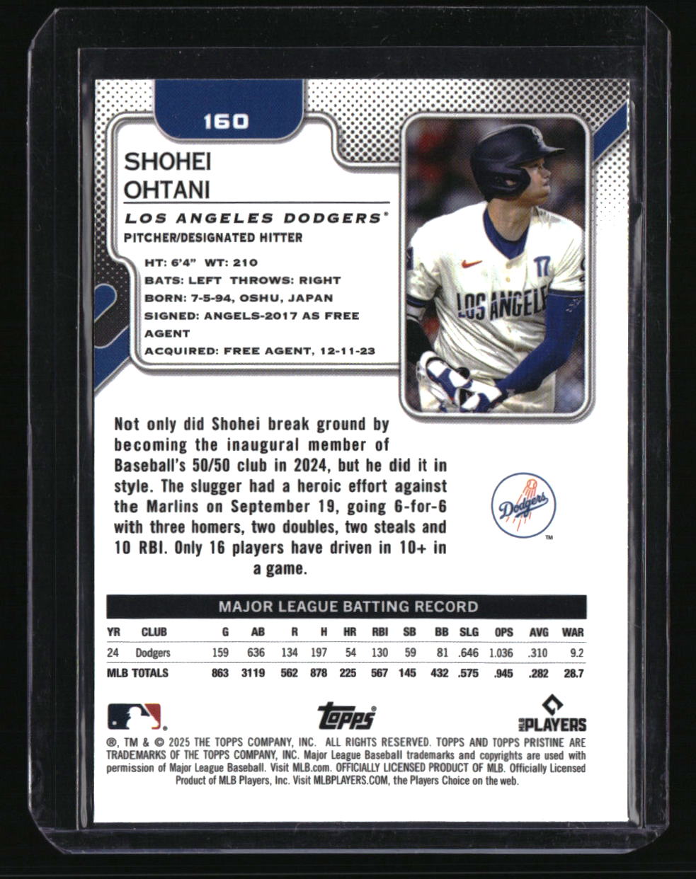 2025 Topps Pristine Shohei Ohtani
