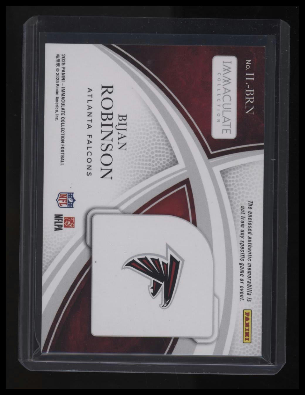 2024 Panini Immaculate Collection Bijan Robinson Immaculate Numbers #/25