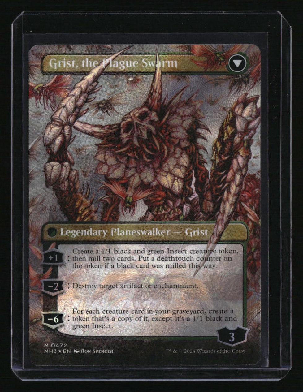 Modern Horizons 3 Grist, Voracious Larva (Borderless) (Textured Foil)