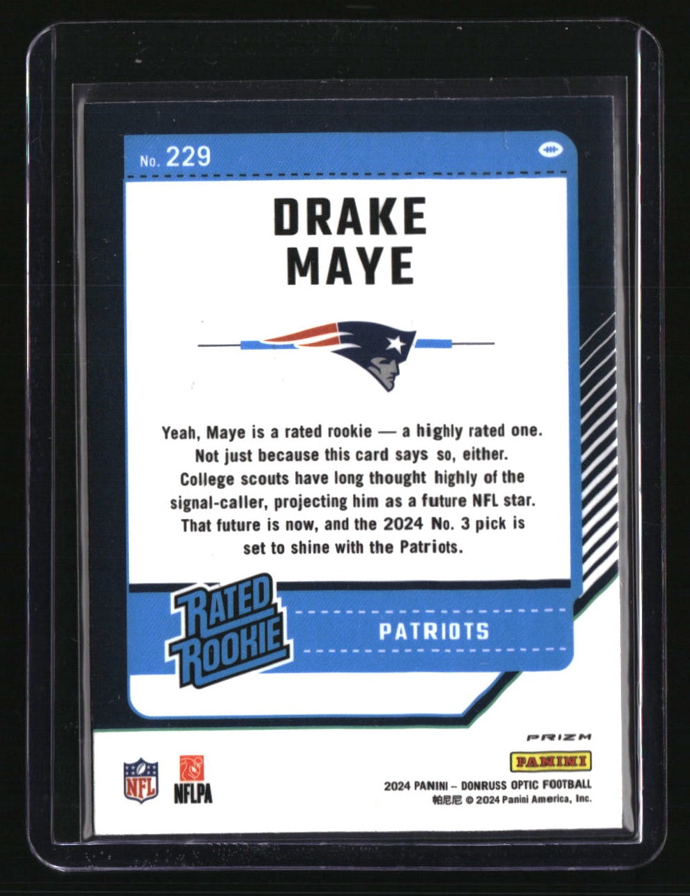 2024 Donruss Optic Drake Maye Green Velocity