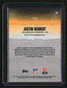 2025 Topps Signature Class Justin Herbert Orange #/50