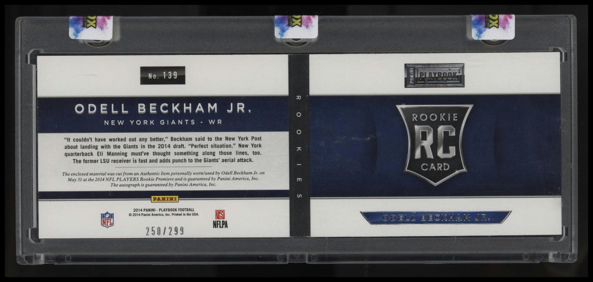 2014 Panini Playbook Odell Beckham Jr. Rookies Booklet Signature Silver #/299