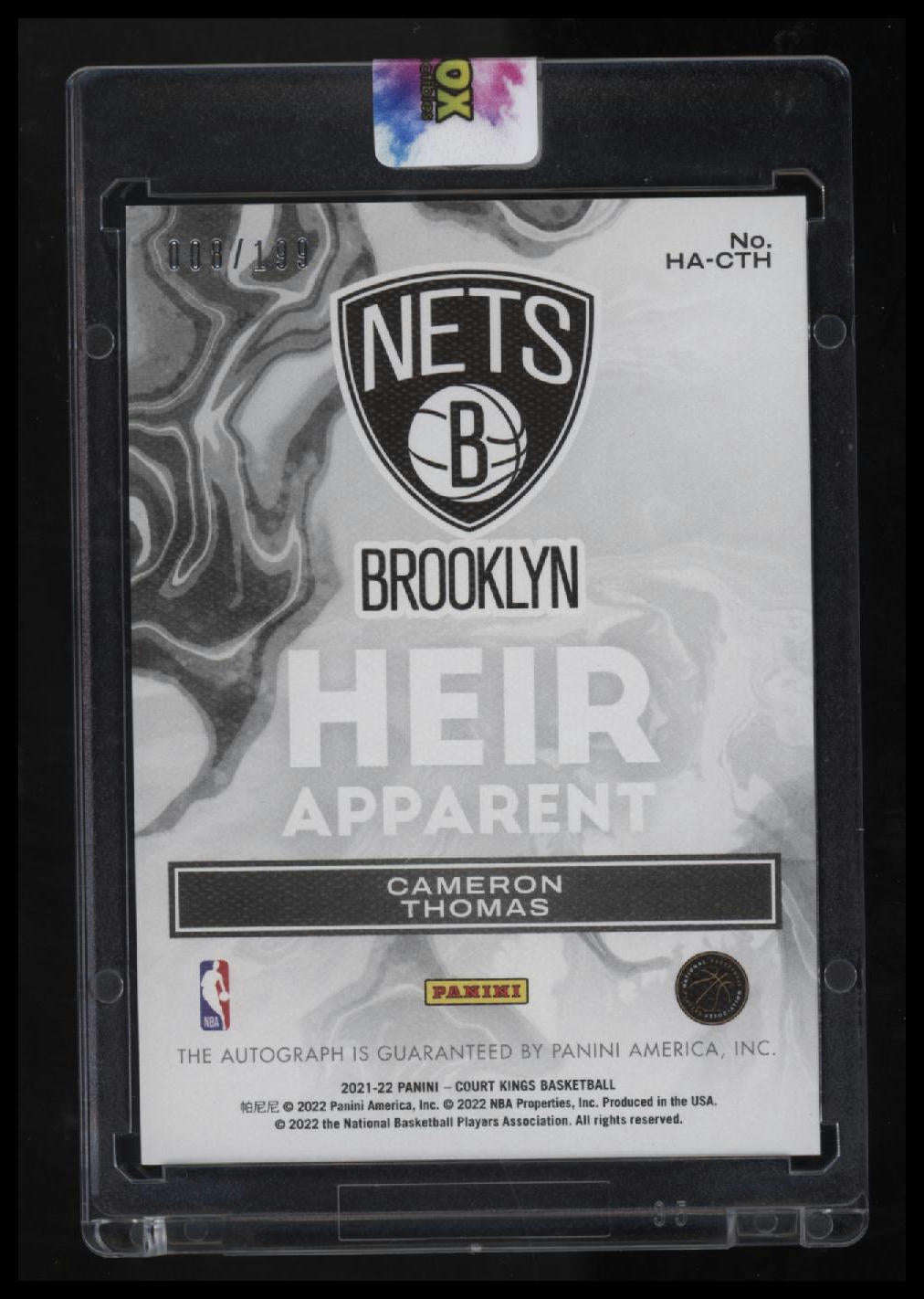 2021-22 Panini Court Kings Tre Mann Heir Apparent #/199