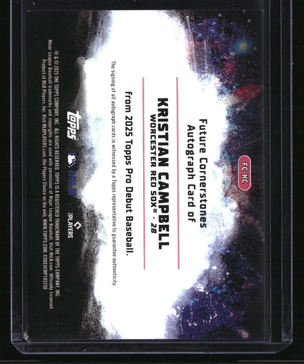 2025 Topps Pro Debut Kristian Campbell Future Cornerstones #/99