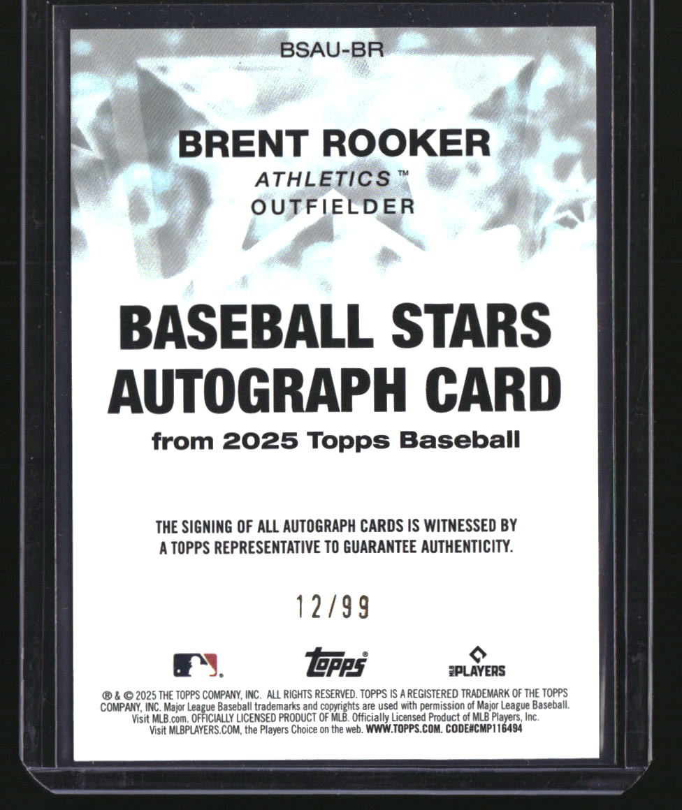 2025 Topps Update Brent Rooker Baseball Stars Autographs Green #/99