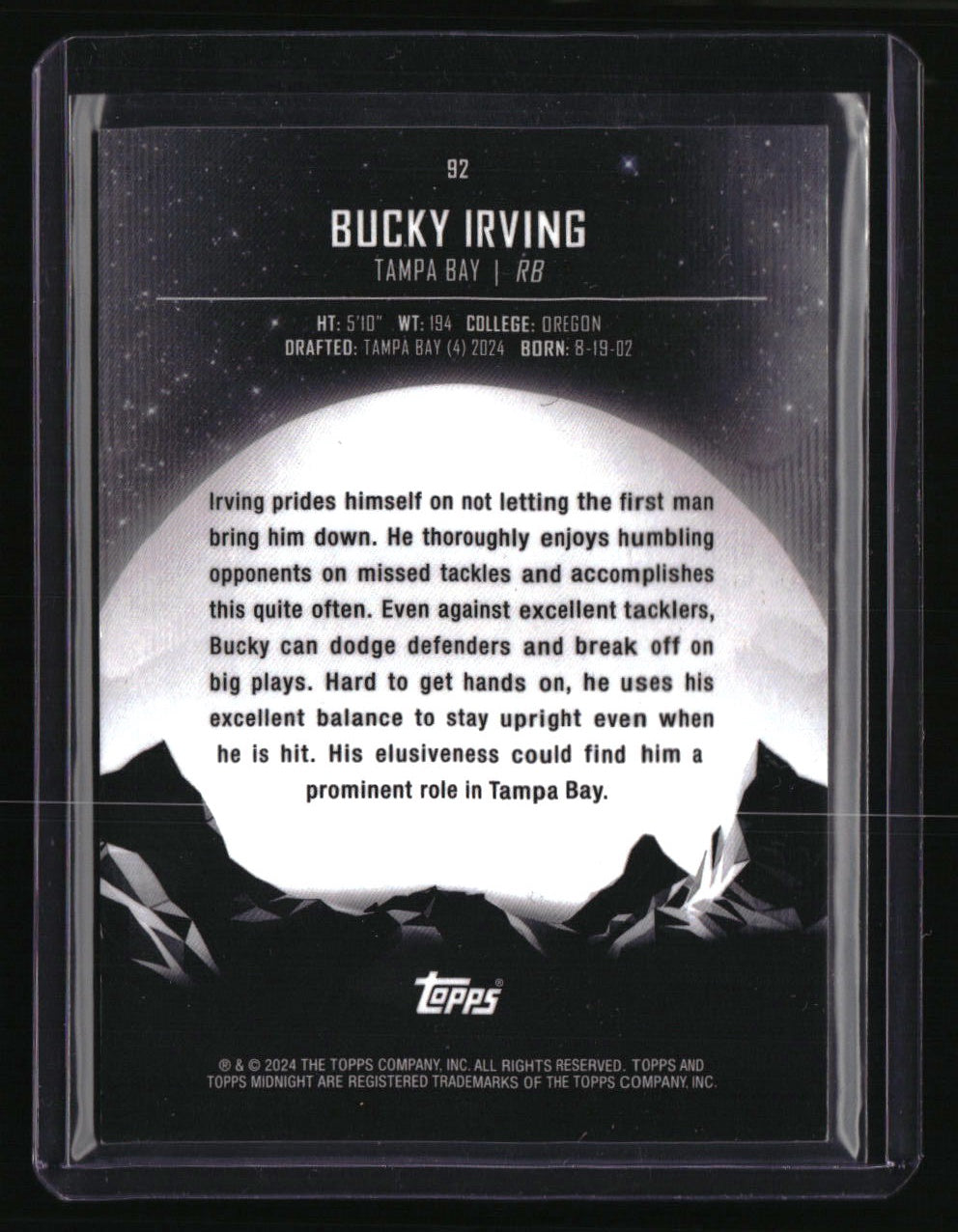 2024 Topps Midnight Bucky Irving Summer Solstice #/50