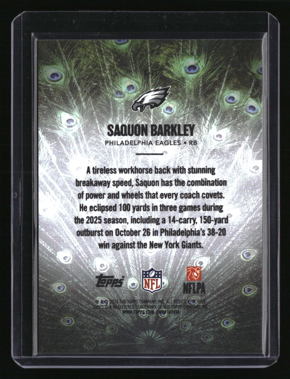 2026 Topps Flagship Saquon Barkley Struttin