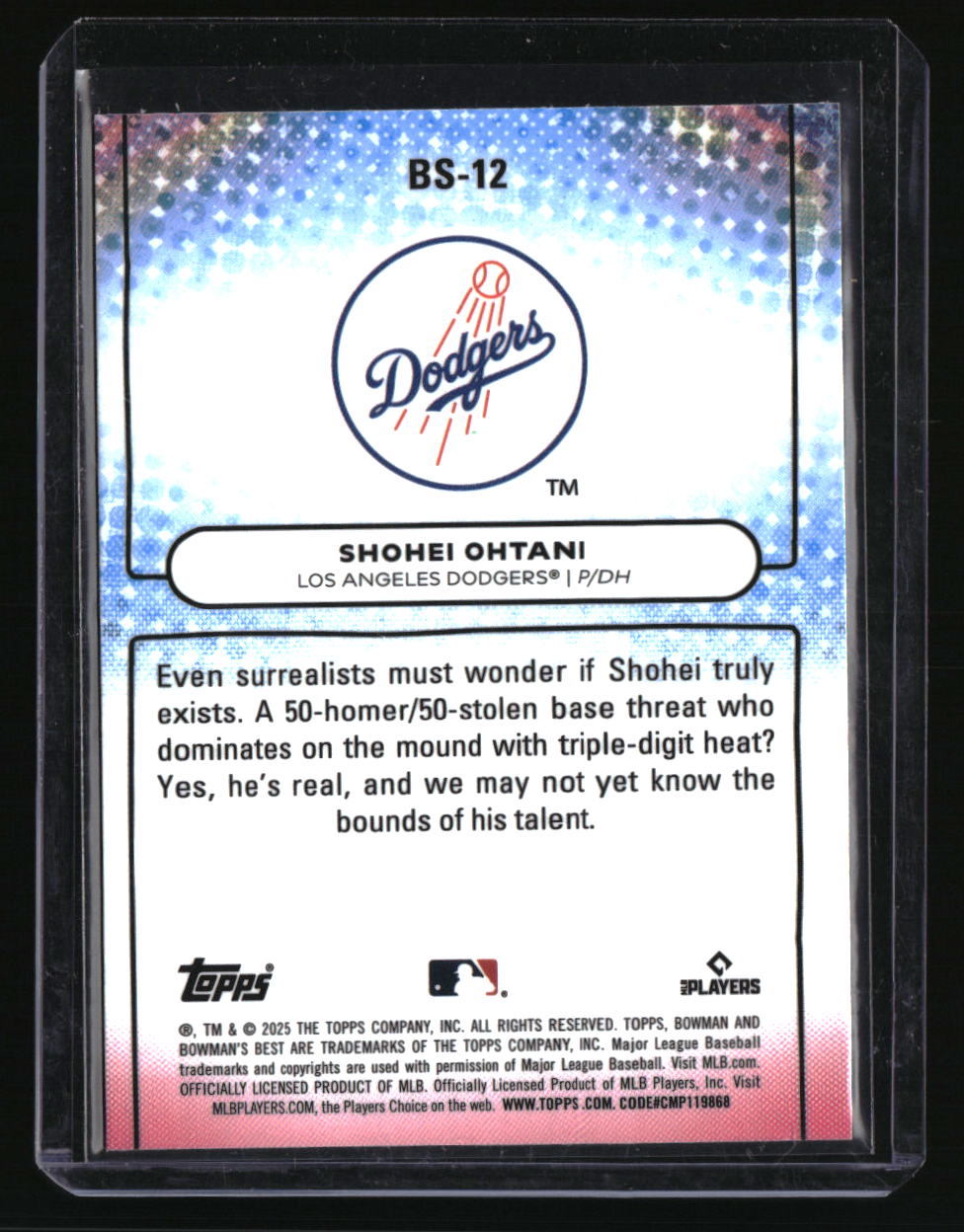2025 Bowman's Best Shohei Ohtani Bowman Showpieces