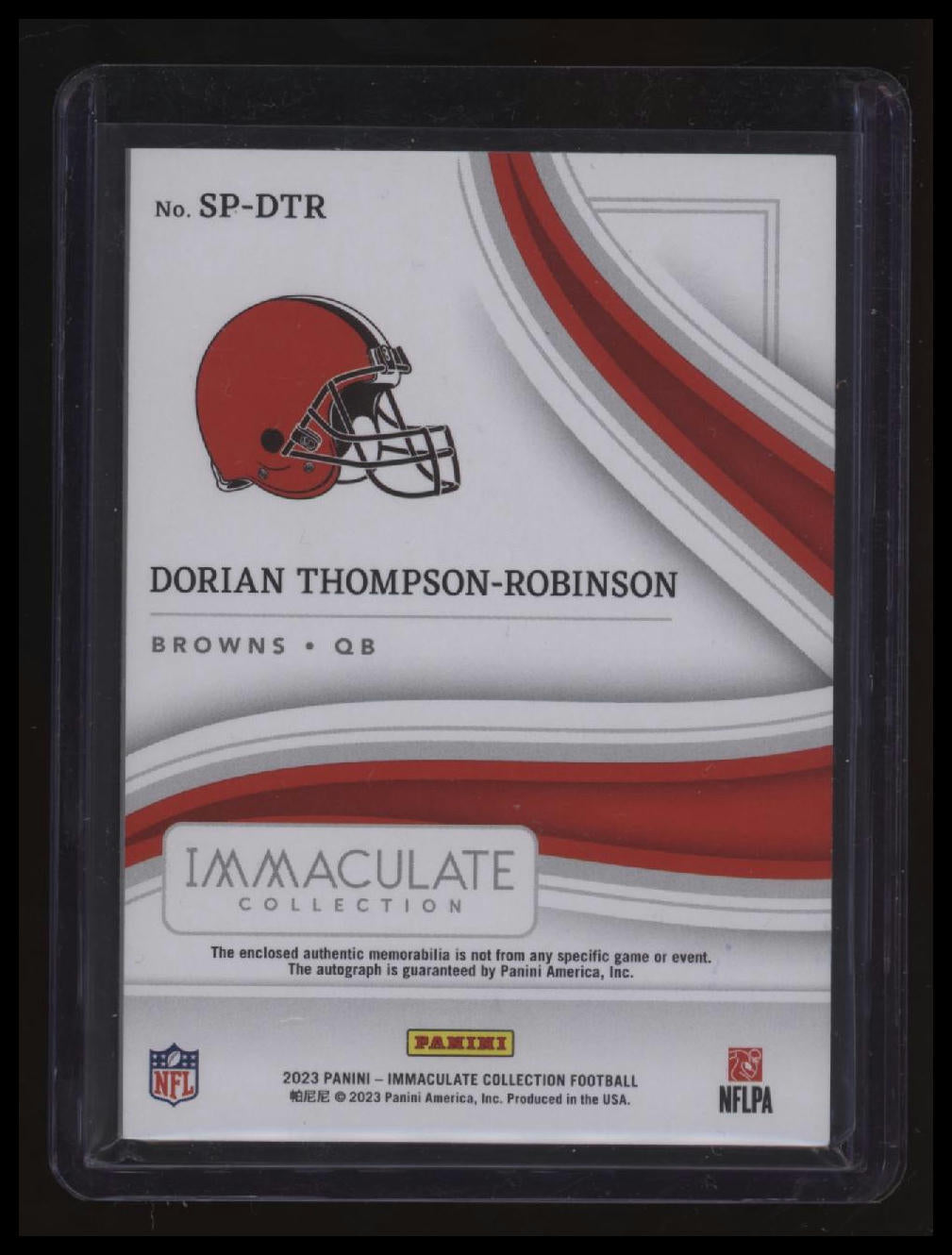 2024 Immaculate Dorian Thompson-Robinson Sig. Patch Rookie Emerald #/18
