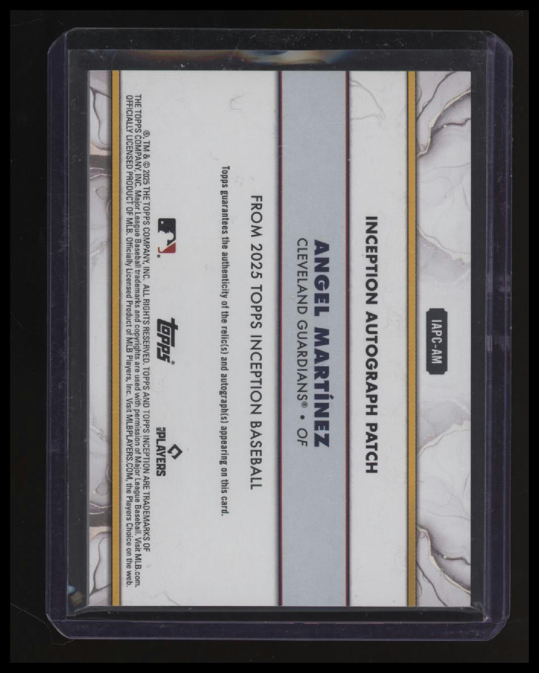 2025 Topps Inception Angel Martinez Autographed Patches Red #/99