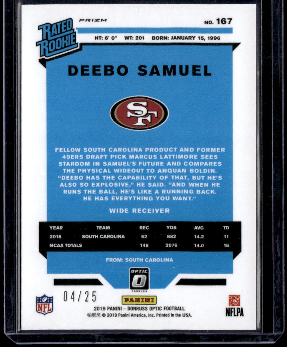 2019 Donruss Optic Deebo Samuel Purple Stars #/25