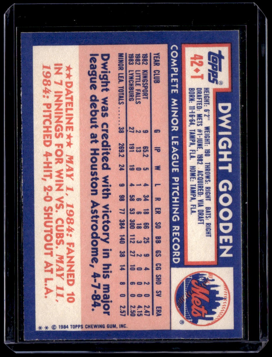1984 Topps Traded Dwight Gooden