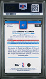 2025 Topps S. Gilgeous-Alexander Diamante PSA 9