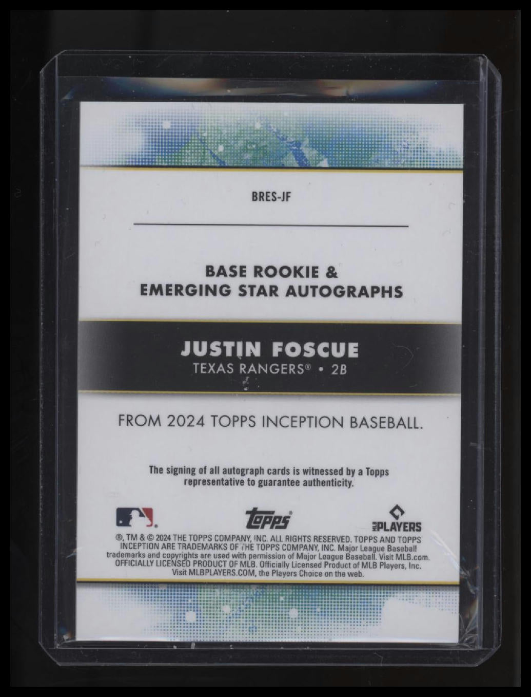 2024 Topps Inception Justin Foscue Rookie and Emerging Star Auto Magenta #/99